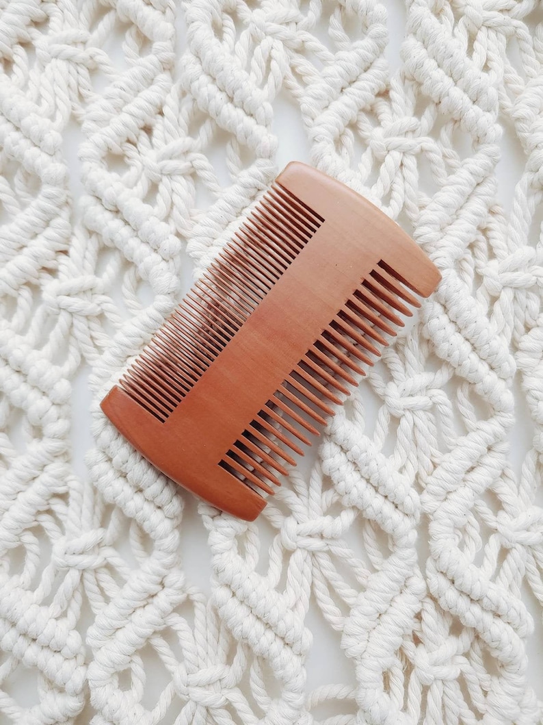 Macramé Comb, Wood, Double Sided, Fringe Comb, Macrame Brush image 1