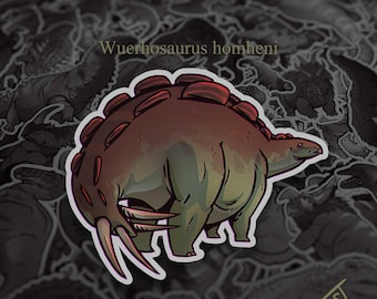 Cretaceous Chonkers - Weurhosaurus , Die Cut, Hand Cut, Vinyl, Dinosaur Stickers