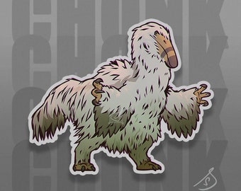 Cretaceous Chonkers - Deinocheirus, Die Cut, Hand Cut, Vinyl, Dinosaur Stickers