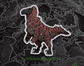 Cretaceous Chonkers -Utahraptor, Chonky Raptors, Die Cut, Hand Cut, Vinyl, Dinosaur Stickers