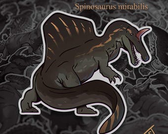 Cretaceous Chonkers - Suchomimus, Die Cut, Hand Cut, Vinyl, Dinosaur Stickers