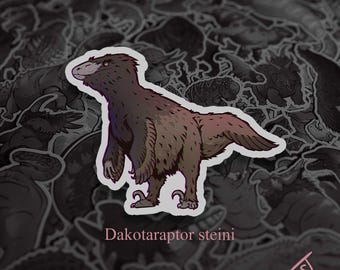 Cretaceous Chonkers -Utahraptor, Chonky Raptors, Die Cut, Hand Cut, Vinyl, Dinosaur Stickers