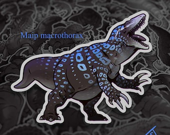 Cretaceous Chonkers - Maip Original Art, Die Cut Vinyl Dinosaur Stickers, Paleoart sticker