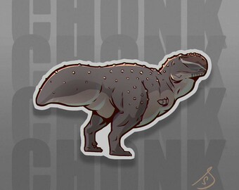 Cretaceous Chonker - Skorpiovenator, Original Artwork, Die Cut, Hand Cut, Dinosaur Stickers