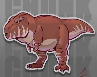 Chonky Tyrannosaurs Rex Sticker, Chonky Trex