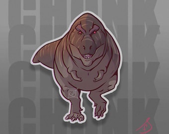 Cretaceous Chonkers - Zhuchengtyrannus, Die Cut, Vinyl, Dinosaur Stickers