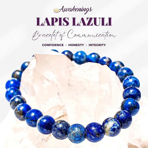 Lapis Lazuli Bracelet - 7-8mm - Etsy