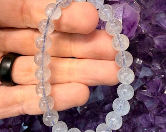 Stibnite in Quartz Bracelet - 8mm