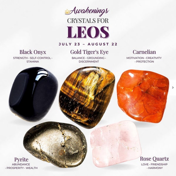 Leo Zodiac Crystal Kit