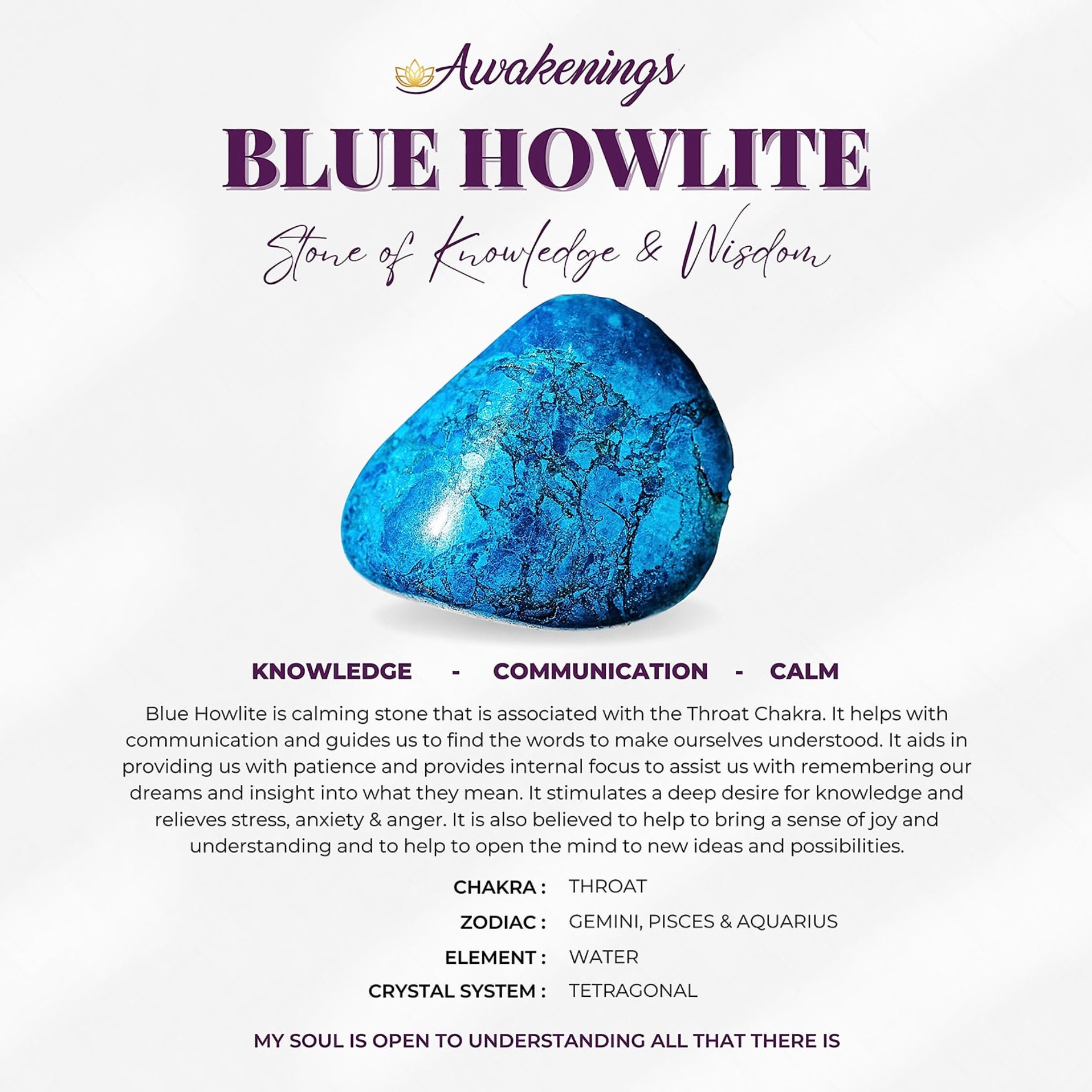 Blue howlite meaning discount