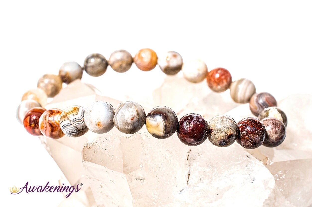 ラグナレースアゲートブレスレット - 8 mm - Etsy 日本
