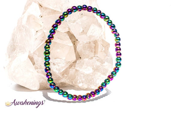 Men's Rainbow Hematite Bracelet — THE BOHO GLAM SHOP