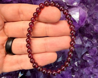 Rhodolite Garnet Bracelet - 6mm