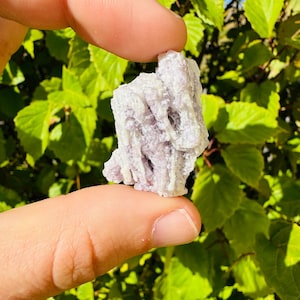 Purple Fluorite on Barite after Laumontite (Pseudomorph) - Rough Raw Natural - 1 Stone