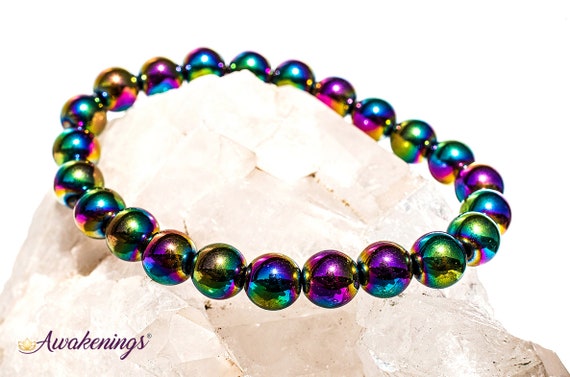 Therapeutic Rainbow Hematite Magnetic Bead Wrap Bracelet/ Necklace;  Handmade 24