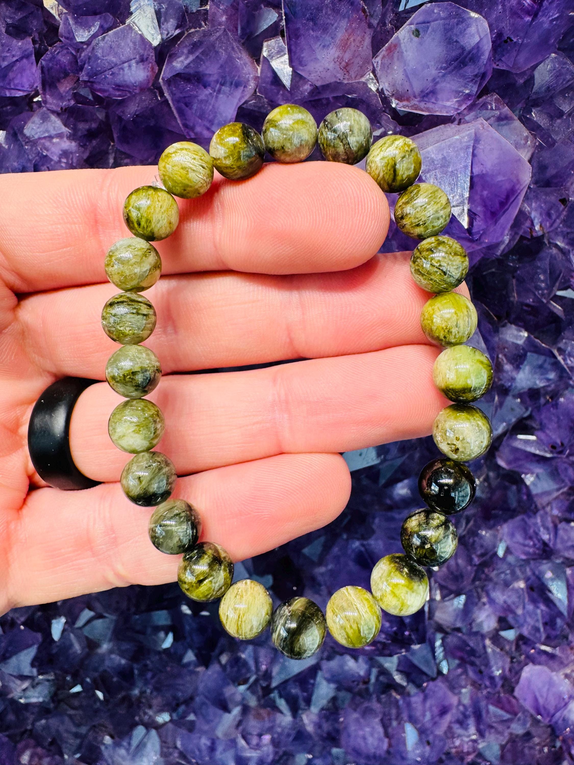 Green Tourmaline Bracelet - 8mm