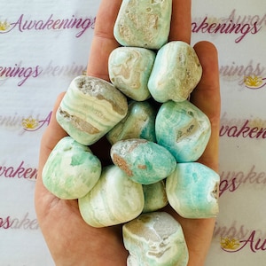 Blue Aragonite Large - Tumbled - 1 Stone