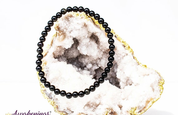 レインボーオブシディアンブレスレット - 4 mm - 6.50インチ - Etsy 日本
