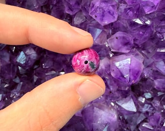 Eudialtye & Aigirine (AAA Grade) Beads - 12.5mm - 1 Bead