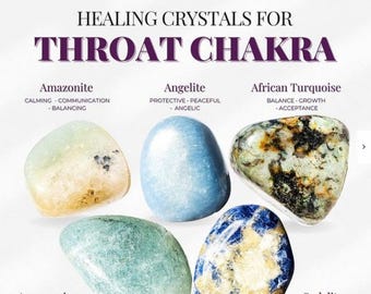 Kit de Cristais para o Chakra da Garganta
