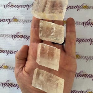 Polished Optical Calcite/Icelandic Spar - Rough Raw Natural - 1 Stone - Etsy Only
