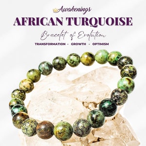 African Turquoise Bracelet - 8mm