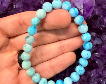 Blue Smithsonite Bracelet - 8mm