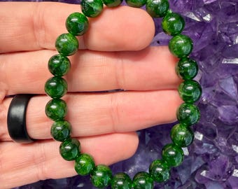 Chrome Diopside (AAA Grade) Bracelet - 8mm