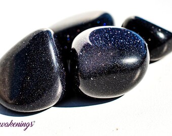 天然石コレクションCREPUSCULE ブルーパイエット Sandstone Blue Sandstone/goldstone - Tumbled - 1 Stone - Etsy