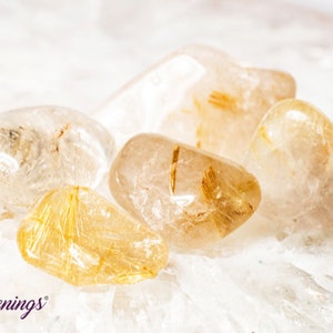 Rutilated Quartz (Golden Rutile) - Tumbled