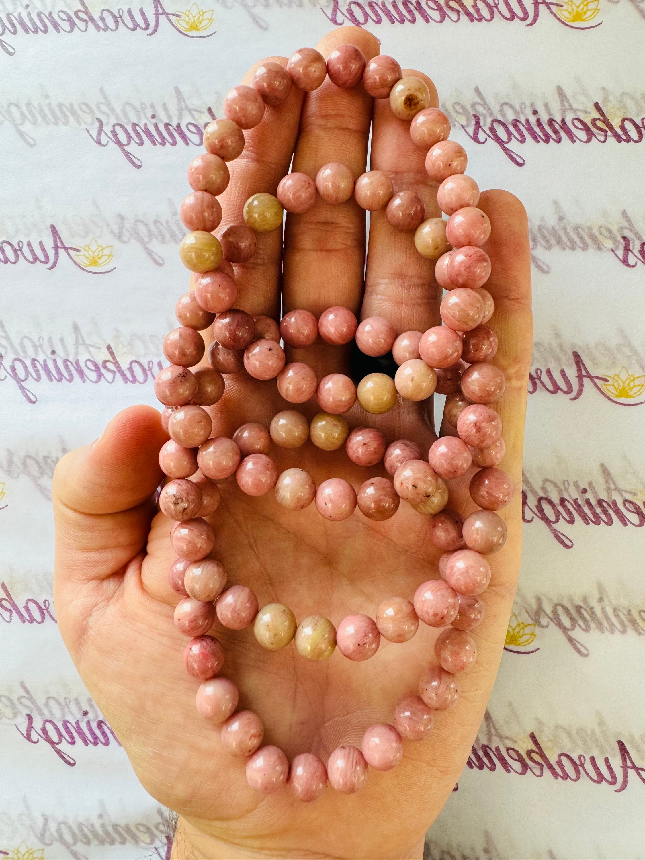 Pink Bustamite Bracelet - 8mm - Etsy Only