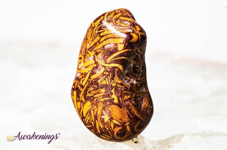 Tumbled Script Stone Arabic Miriam Jasper (calligraphy Script Stone) - Tumbled - 1 Stone - Etsy