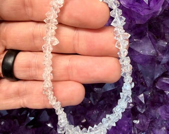 Herkimer Diamond Bracelet - Rough Raw Natural