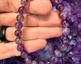 Smoky (Smokey) Quartz & Amethyst Bracelets - 8mm