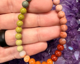 Gradient Alashan Agate Bracelet - 7mm