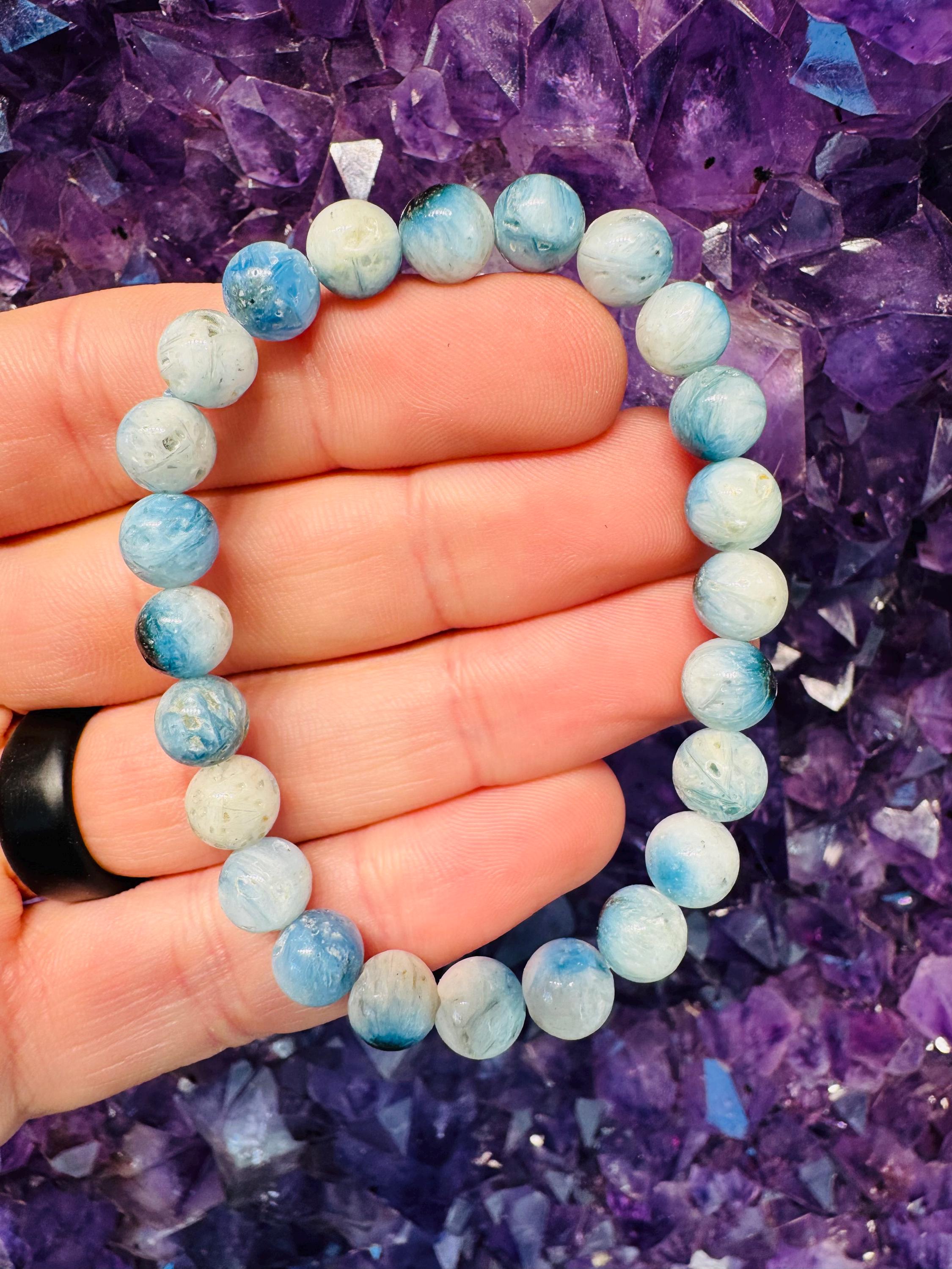 ブルーアイス（グレイシエライト・ナカウライト） - ブレスレット - 8