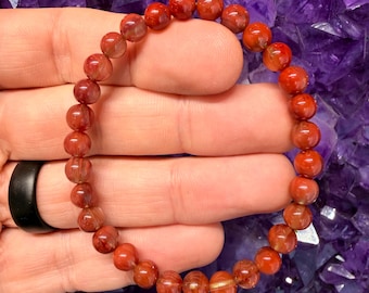 Andesine (Red Labradorite) Bracelet - 6mm