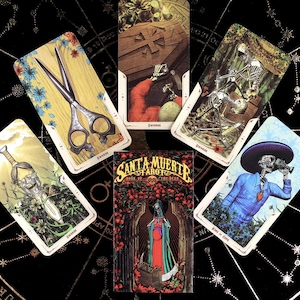 Baraja de cartas del Tarot de la Santa Muerte - Mini - Solo en Etsy