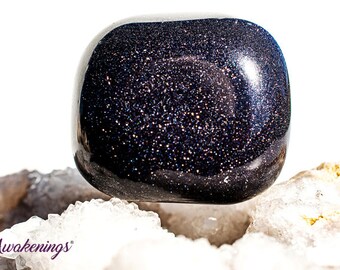 天然石コレクションCREPUSCULE ブルーパイエット Sandstone Blue Sandstone/goldstone - Tumbled - 1 Stone - Etsy