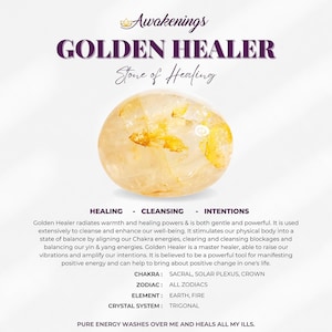 Golden Healer Quartz (Yellow Hematoid) - Tumbled - 1 Stone