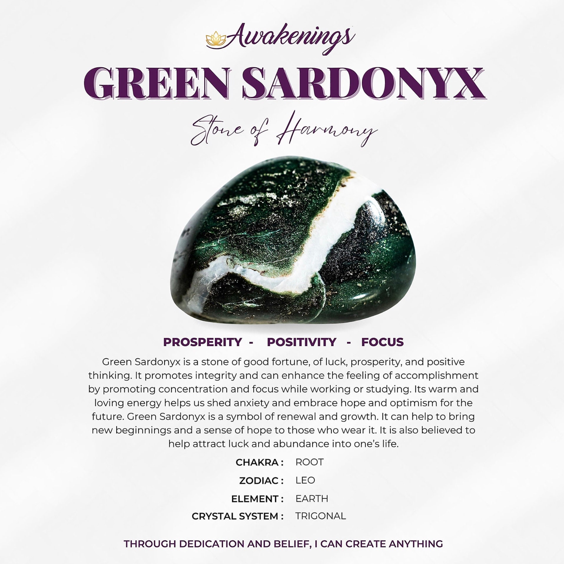 Buy Green Sardonyx Tumbled 1 Stone Online in India Etsy