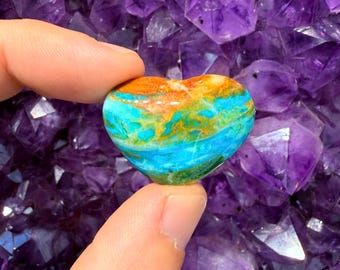 Peruvian Blue Opal Heart Stone (AAA Grade) - 1 Stone