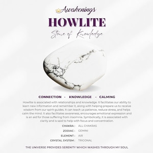 White Howlite (Magnesite) - Tumbled - 1 Stone