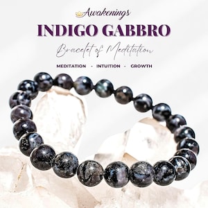 Indigo Gabbro (Mystic Merlinite) - 8mm Bracelet