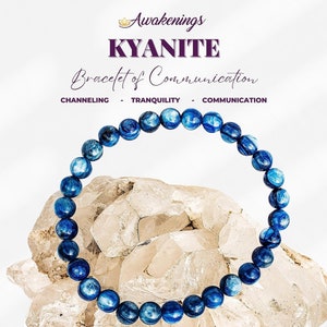 Blue Kyanite Bracelet - 6mm - Etsy Only