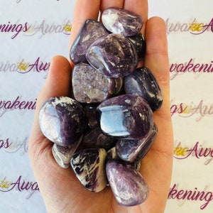 Purple Lepidolite with Mica - Tumbled