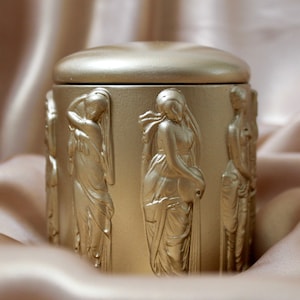 Handmade Golden Greek Goddess Pot, Renaissance Decor, Greek Goddess Sculpture pot, Greek Statue Decor, Goddess Decor, Golden Goddess Pot