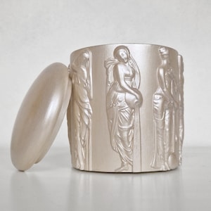 Handmade Ivory Pearl Goddess Pot, Greek Goddess Sculpture pot, Renaissance Decor, Greek Statue Decor, Greek Goddess Decor, Pearlescent Decor