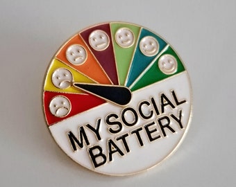 Stimmungs Tracker Brosche, Introvert Brosche, Introvert Accessoire, Social Batterie Tracker, Stimmungs Tracker