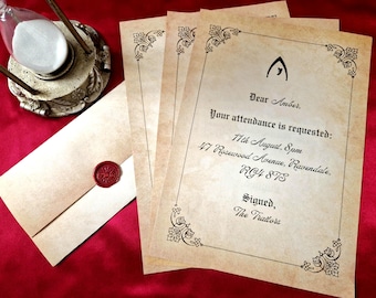 Traitors Style Personalised Invitation, Murder Mystery Game Night Wax Seal Invitation Letter, Traitors Style Dinner Party Invitation Letter